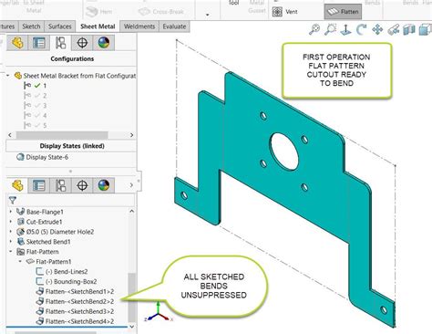 creating a sheet metal part from a flat solid|flat solids template.